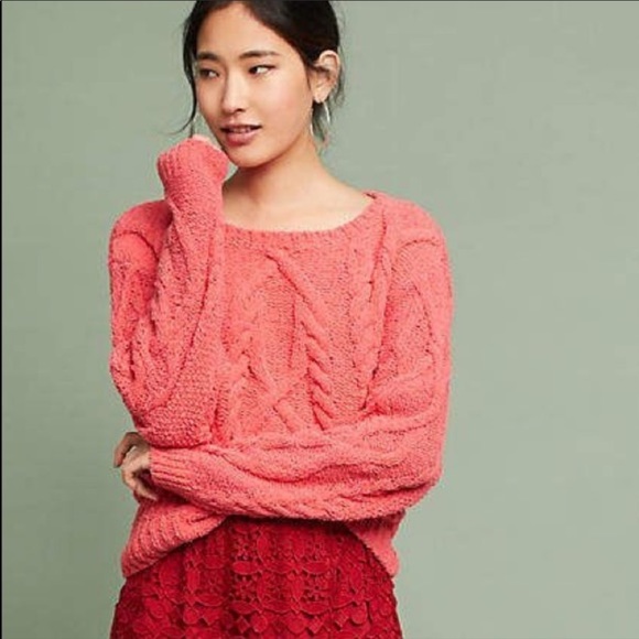 Anthropologie Sweaters - ANTHROPOLOGIE | Sleeping On Snow Coral Sweater